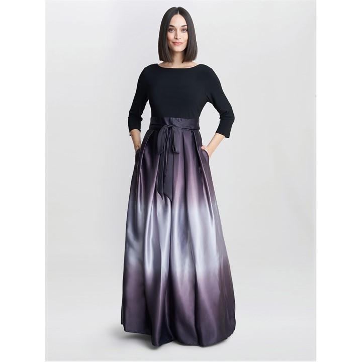 gina bacconi evening dresses Gina Bacconi Keira 3D Flower Maxi Dress main image 1