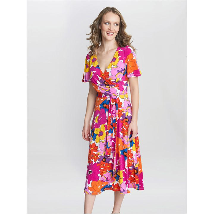 Gina Bacconi Women's Pink Ellie Fit And Flare Dress