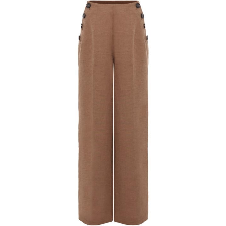Phase Eight Cassandra Linen Trouser - Brown