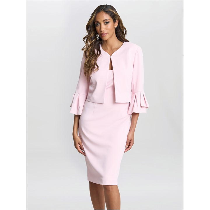 Gina Bacconi Melissa Crepe Dress And Jacket - Pink