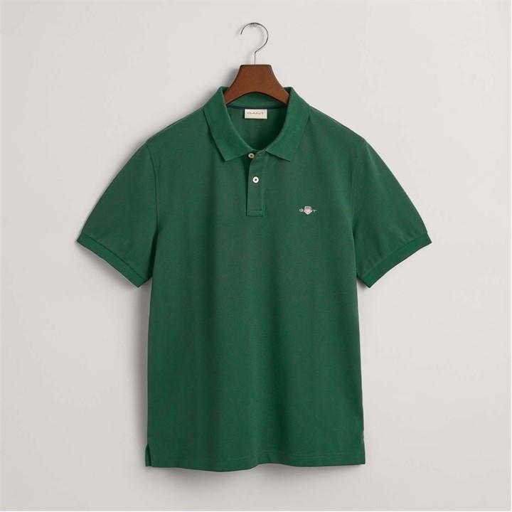 Gant Regular Emb Archive Shield Polo In Black