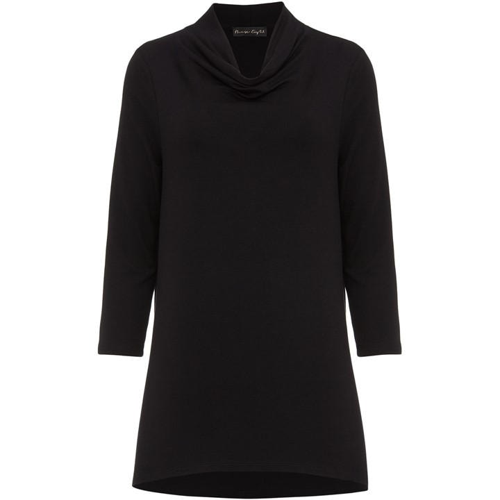 Phase Eight Chrissie Cowl Swing Top - Black