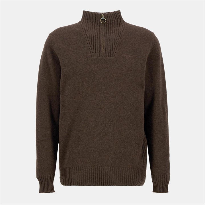Barbour Men's Brown Essential Half Zip Jumper 2XL