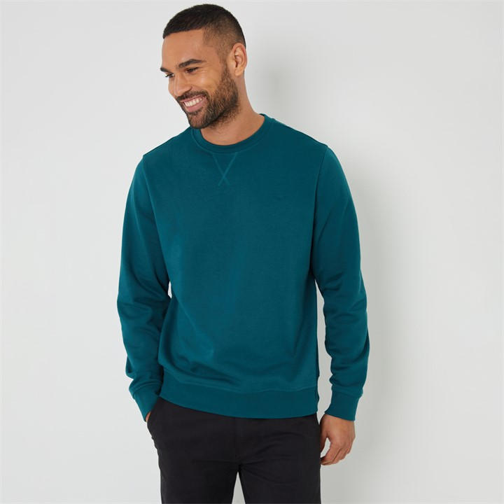THREADBARE COTTON BLEND SATSUMA CREW NECK SWEATSHIRT