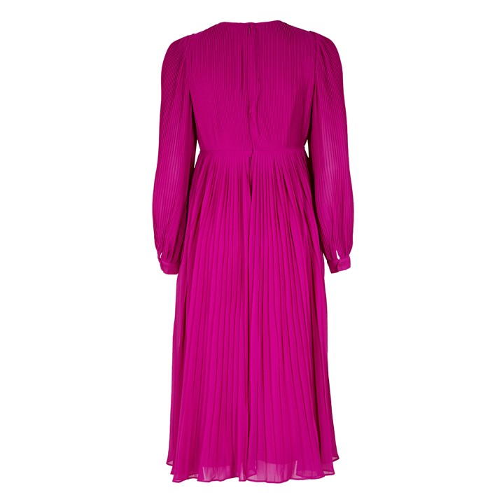 DEEP FUCHSIA - MICHAEL Michael Kors - Pleated Dress