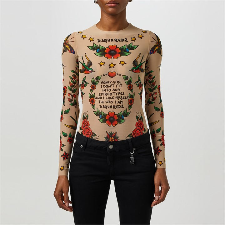Dsquared2 Honey Tattoo Bodysuit