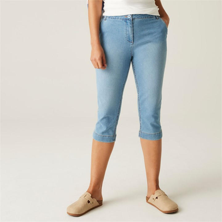 Regatta Women's True Denim Light Blue Bayletta Capri Size 14