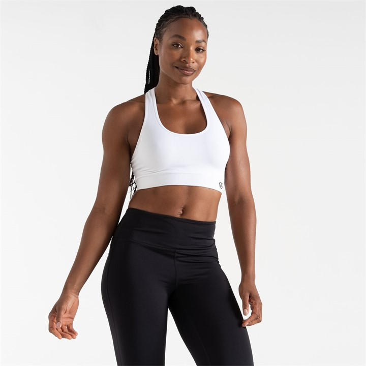 Dare 2B Women's White Don’t Sweat It Ii Bra Medium