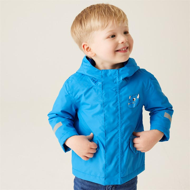 Regatta Unisex Kids Blue Animal Rainy Day Jacket Large