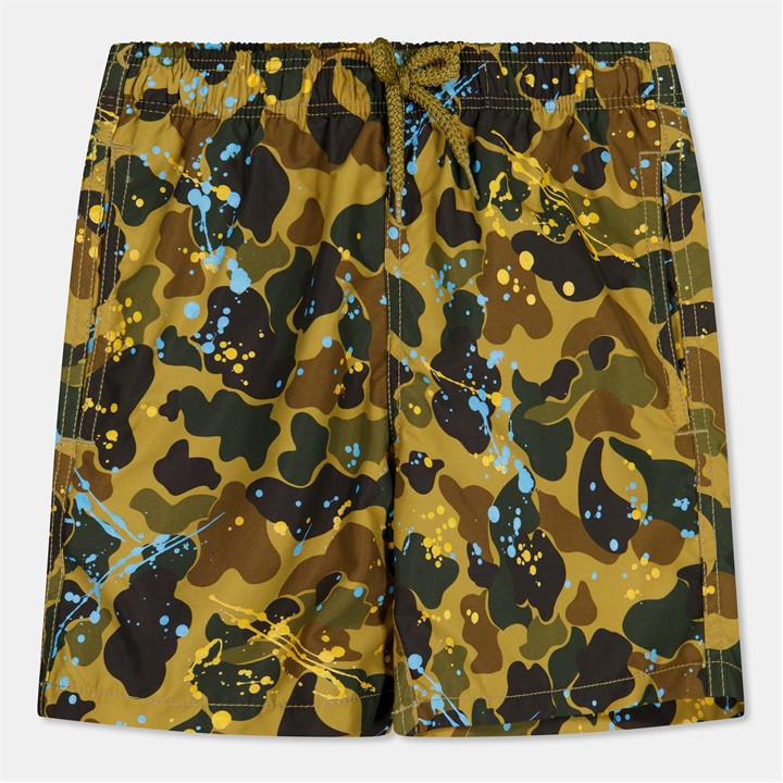 Palm Angels Boys Brown Palm Paxvlbq Swim Sh
