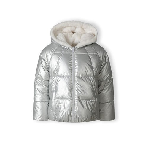 Minoti - Girls padded reversible jacket silver