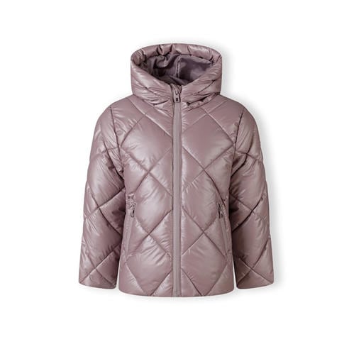 Minoti - Girls quilted jacket with hood and zip pockets lilac