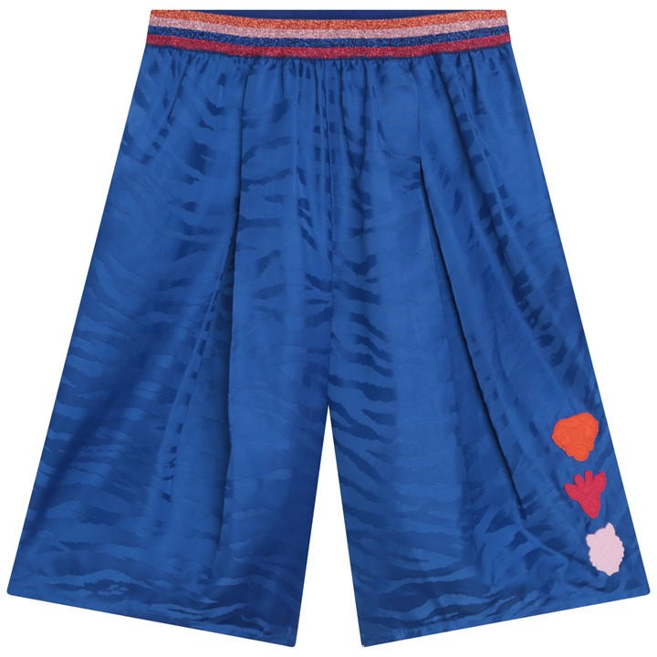 Blue - KENZO - Embroidered Detail Shorts Juniors