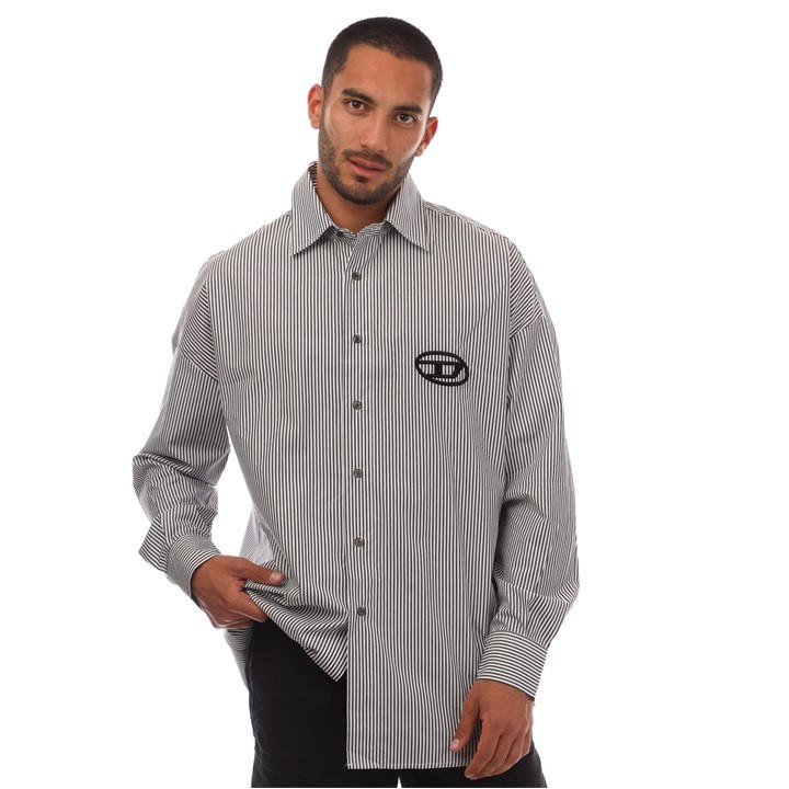 Diesel Men's Black S-Douber Shirt Large