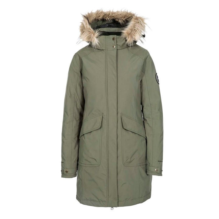 Trespass Bettany Dlx Down Jacket In Green