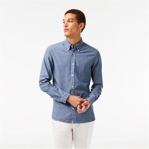 Lacoste - Slim Fit Concealed Placket Poplin Shirt