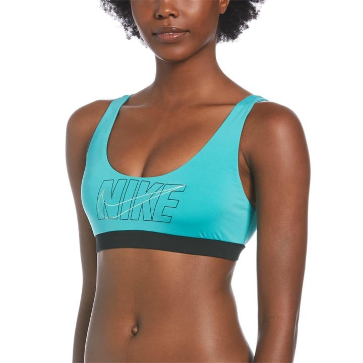 NIKE MULTI LOGO BIKINI TOP WOMENS