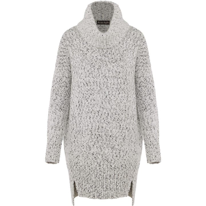 Phase Eight Via Fleck Knit Dr In Grey