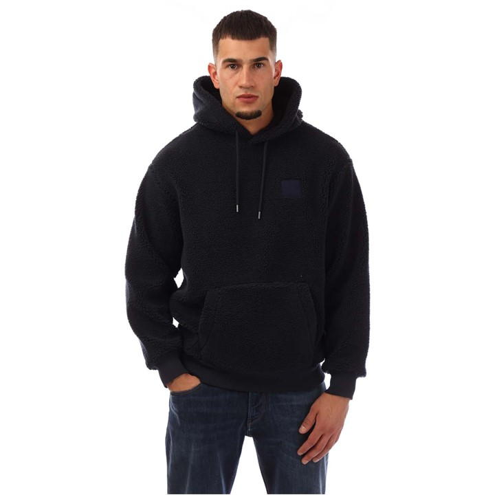 Gant Fleece Hoodie In Blue