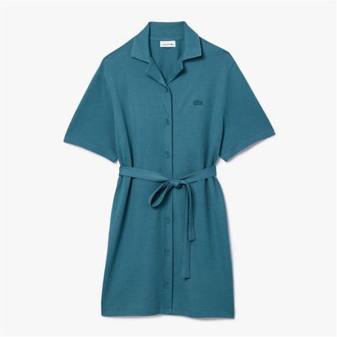 Lacoste - Linen and Cotton Belted Shirt Dress