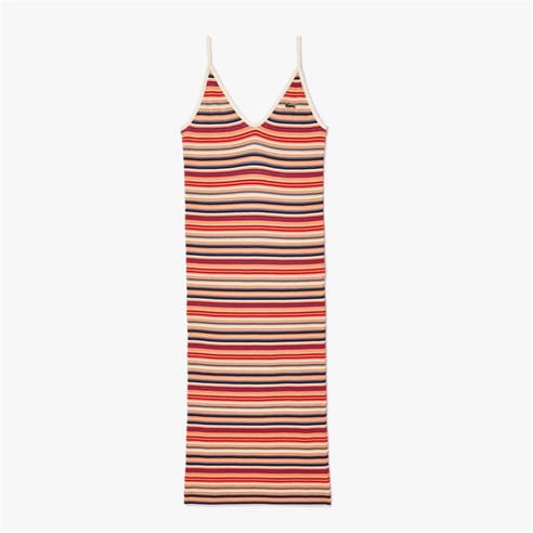 Lacoste - Long Striped Cotton Dress