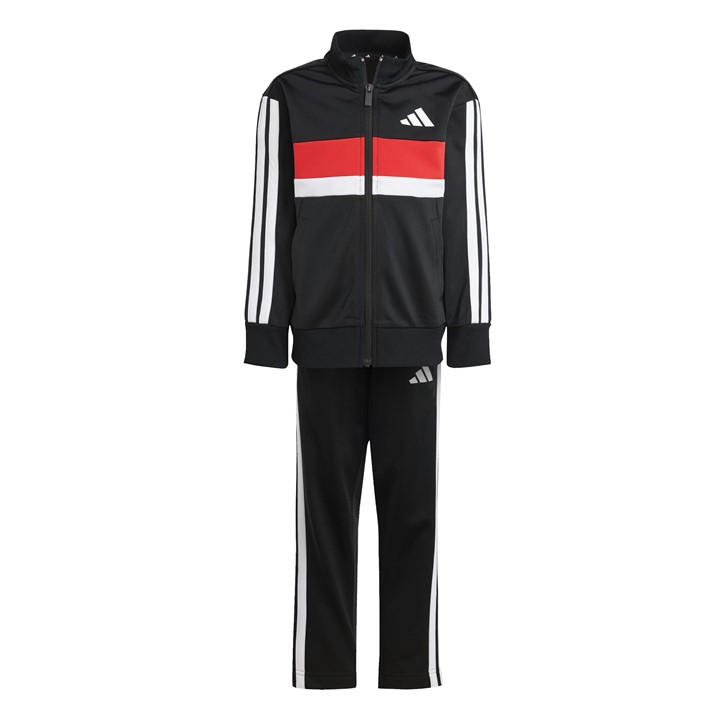 Adidas Boys Black Seasonal Essentials Tiberio 3-Stripes Tracksuit Infants Size 3