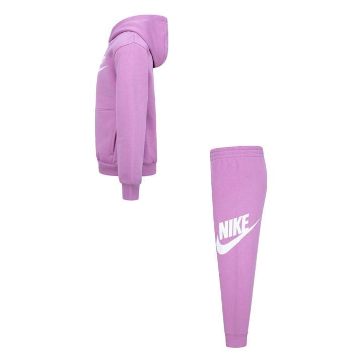 Nike Girls Essential Fleece Tracksuit in Pink