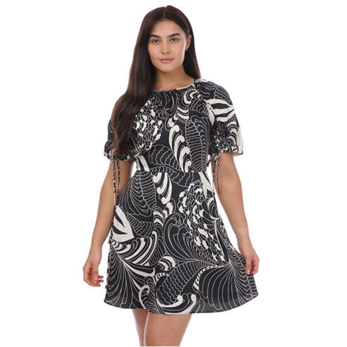 Ted Baker - Faridda Printed Puff Sleeve Printed Mini Dress