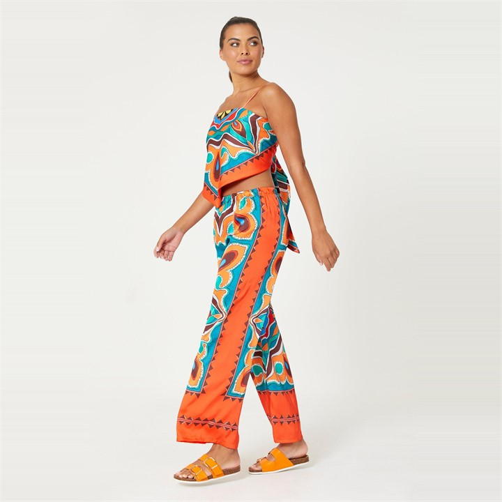 Orange - Be You - Scarf Print Cami and Trouser Co-ord Set