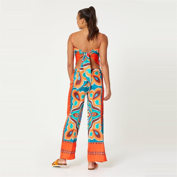 Orange - Be You - Scarf Print Cami and Trouser Co-ord Set