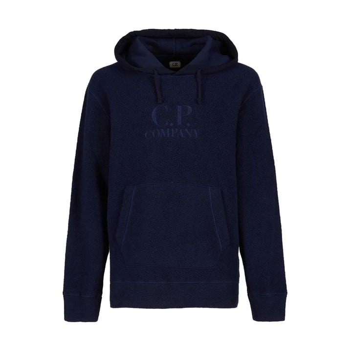 C.P. COMPANY WOOL POLAR FLEECE LOGO HOODIE