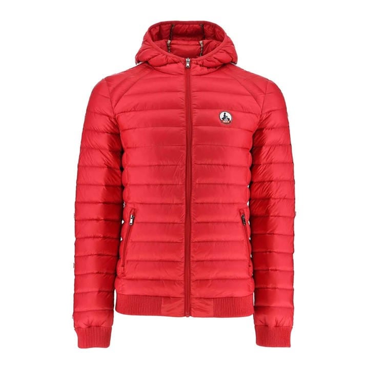 Jott Colin Hooded Down Jacket In Red