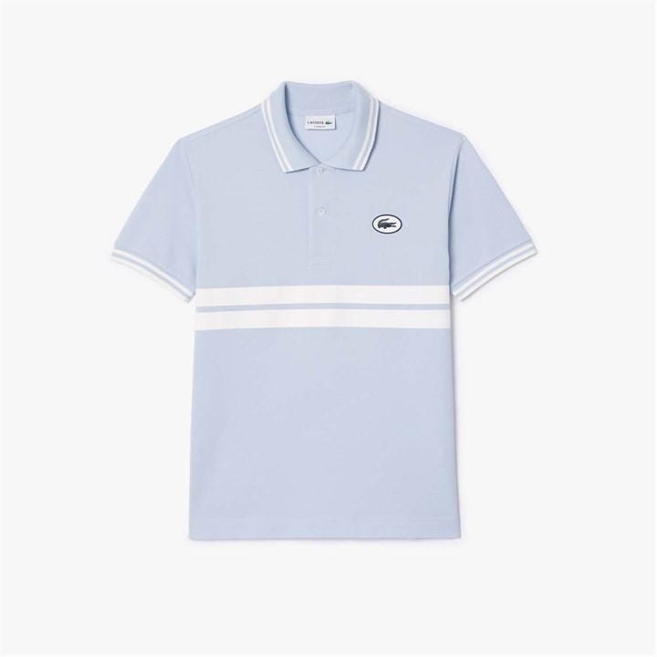 Lacoste Classic-fit Badge Polo Shir In Phoenix/ Farine