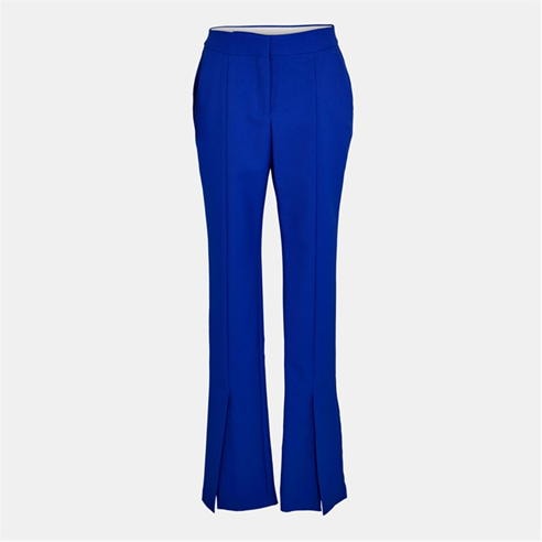 OFF WHITE - Women's High Waisted Slim Fit Split Hem Trousers
