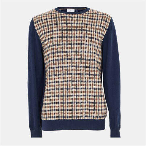 AQUASCUTUM - Men's Knitted Crew Neck Jumper