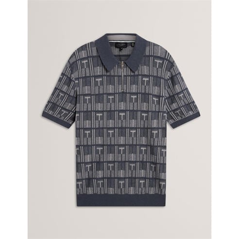Ted Baker - Ted SS Zip Neck Polo Sn64