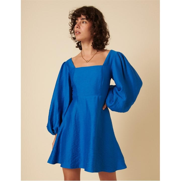 NOBODY'S CHILD LOREDANA BALLOON SLEEVE MINI DRE