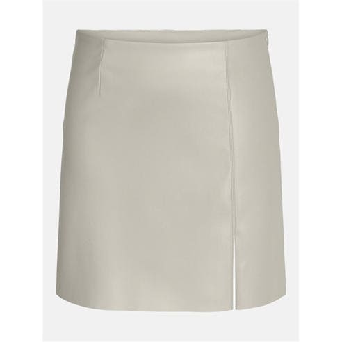 Noisy May - Women's Faux Leather Slit Mini Skirt