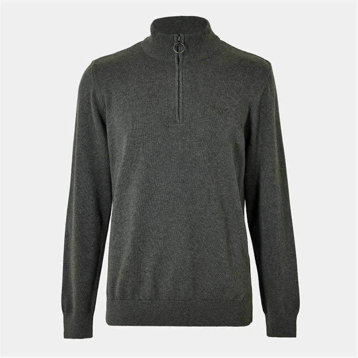 Grey Marl GY52 - Barbour - Mens Half-Zip Jumper