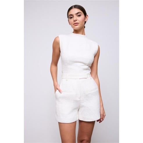 ODD MUSE - Womens Boucle Sleeveless Top