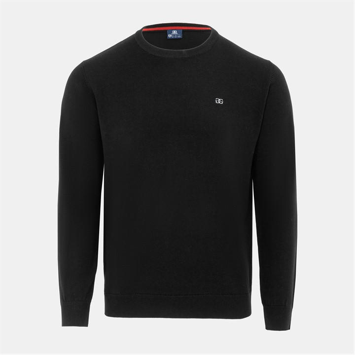 Giorgio Men's Black Crew Neck Sweater Knit