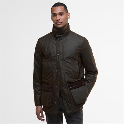 Barbour - Men's Modern Border Water Resistant Long Sleeve Wax Jacket