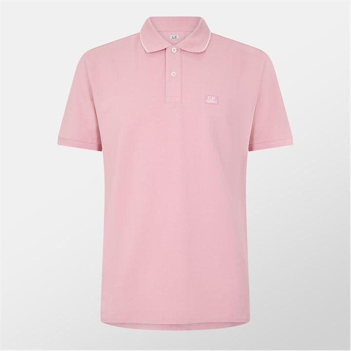 Cp Company Men's Pink Polo Shirt Medium