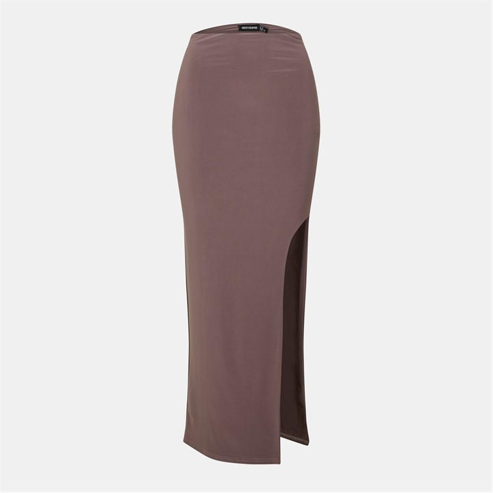 MISSY EMPIRE SUPER SOFT SPLIT MAXI SKIRT