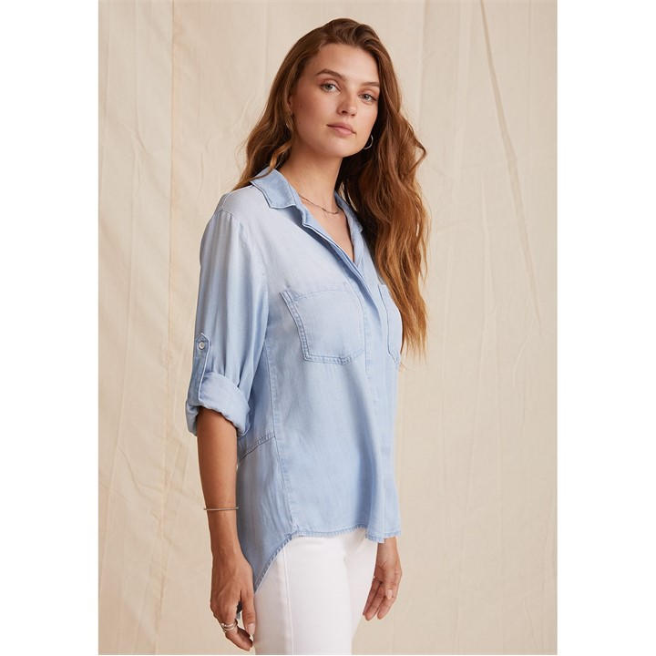 Bella Dahl Women's Blue Bd Split Back Bd Size 8
