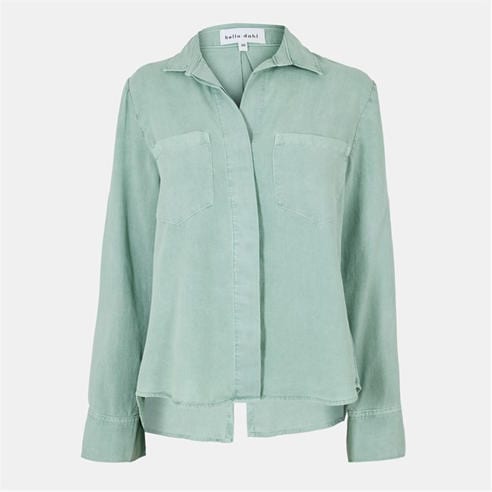 Bella Dahl - Women's Split Back Long-Sleeve Plain Shirt