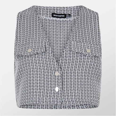 Missy Empire - Boucle Crop Top