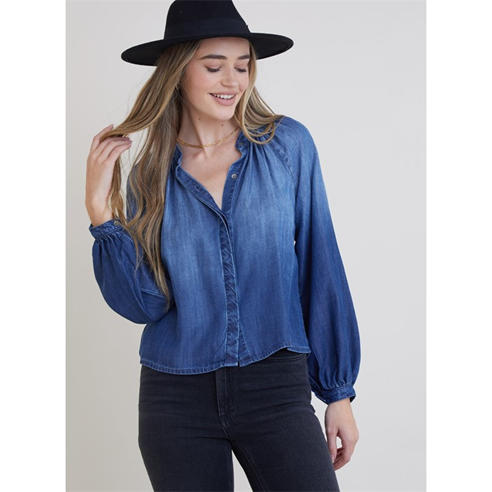 Bella Dahl - Women's Flowy Long Sleeve Plain Shirt