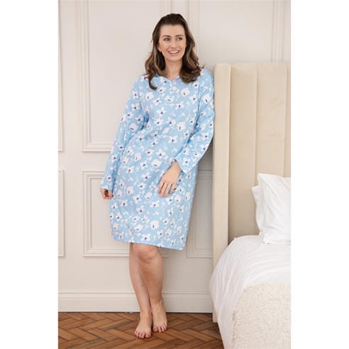 Camille - Womens Organic Cotton Long Sleeve Nightdress