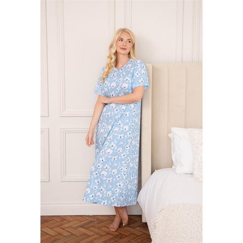 Camille - Womens Organic Cotton Short Sleeve Nightdress